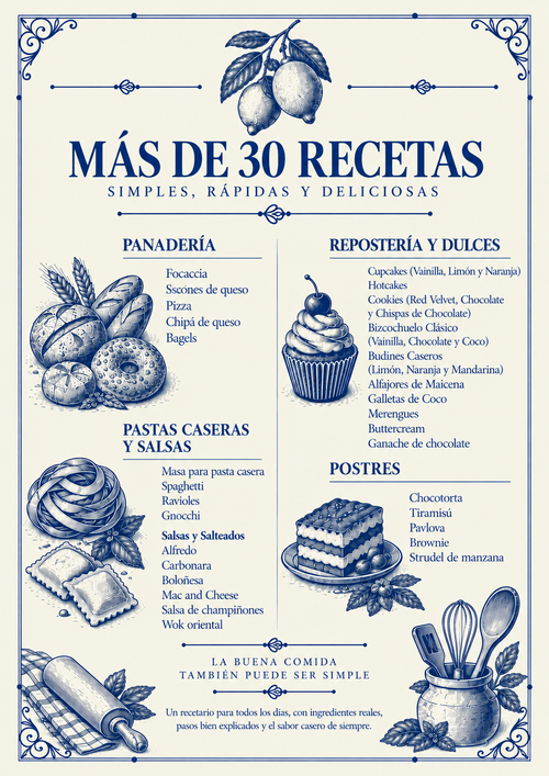 El Arte de Cocinar Rápido — +35 Recetas Fáciles y Deliciosas
